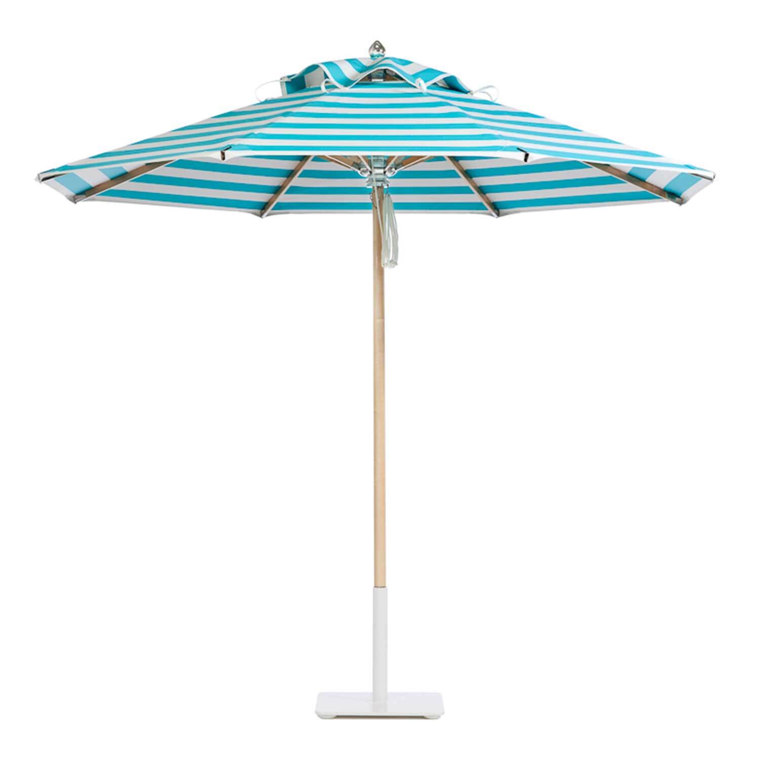 Cabana Aqua Sea Stripe Umbrella Image