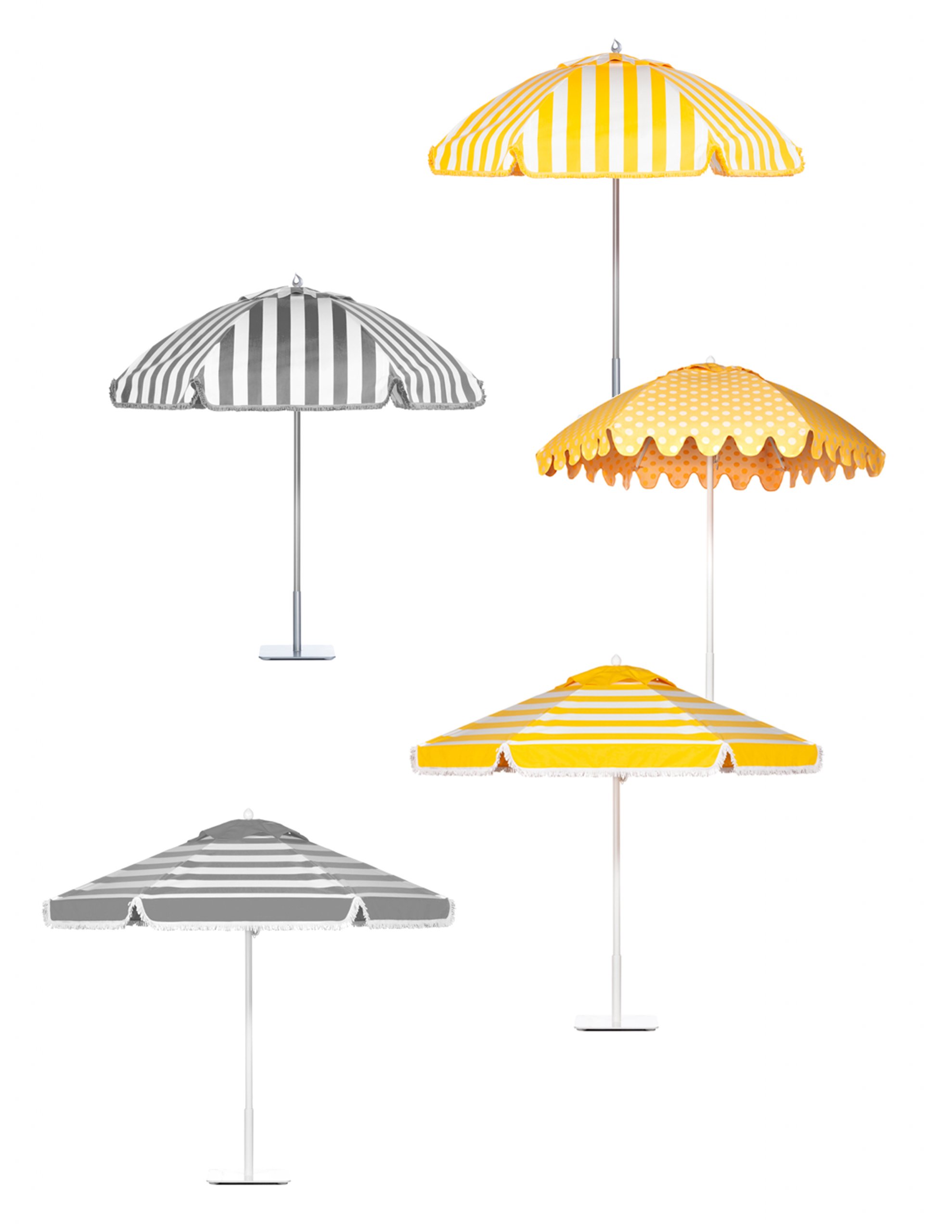 Studio shots of umbrellas