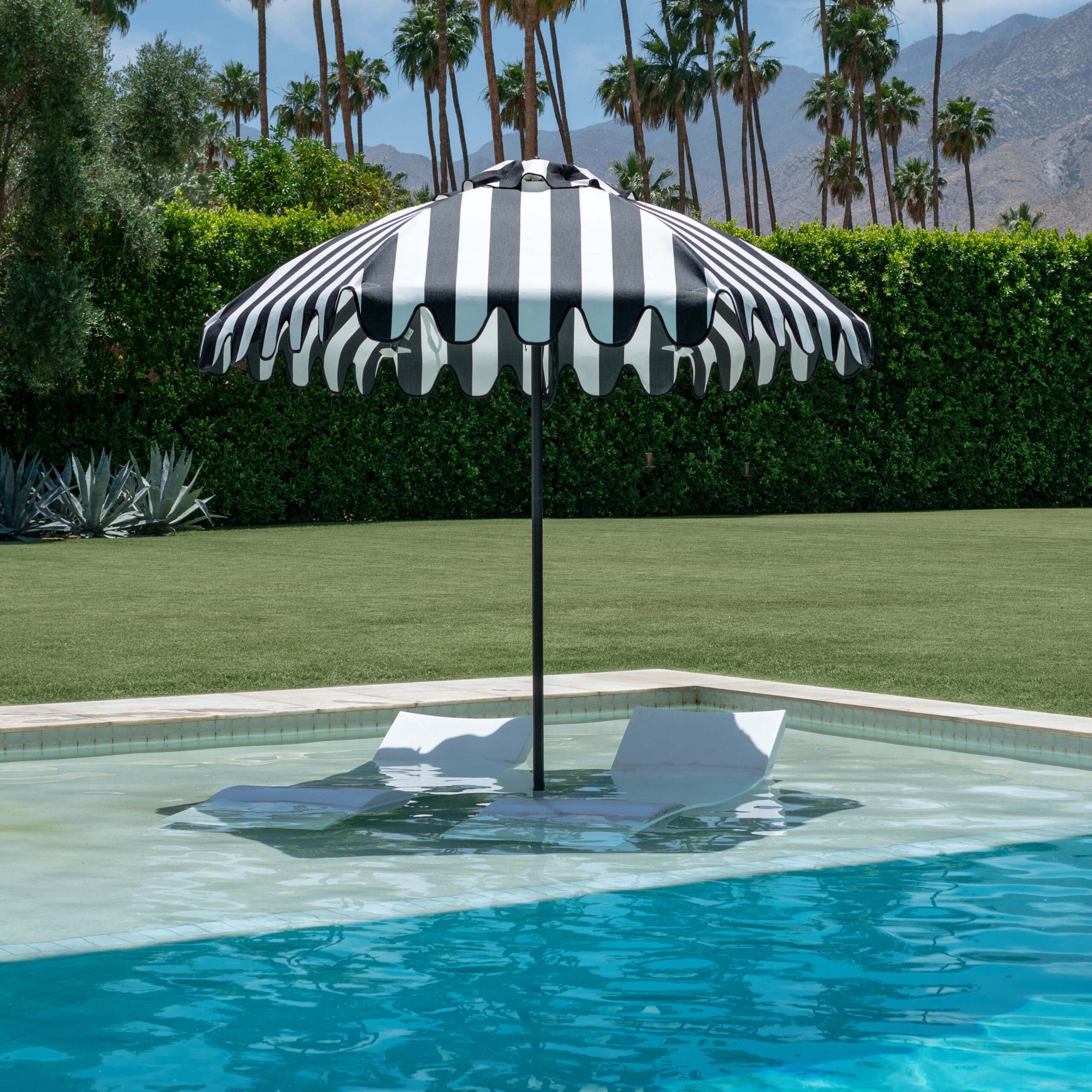 Image of umbrella in pool