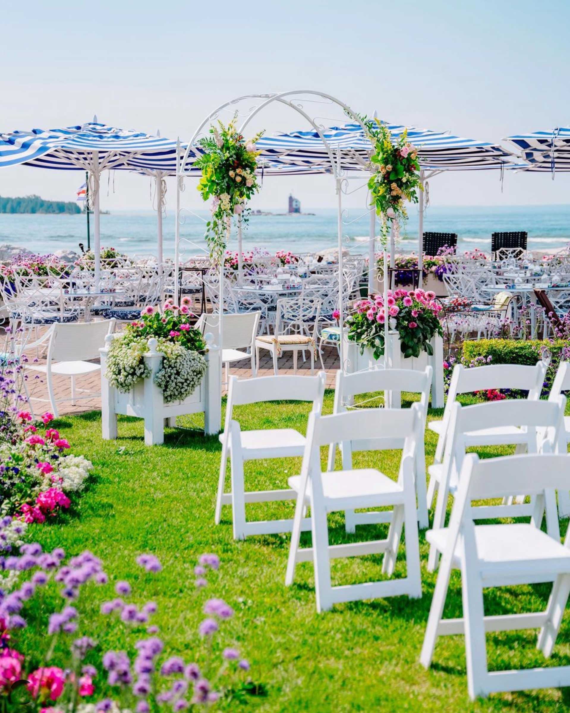 Image of umbrellas and outdoor furniture