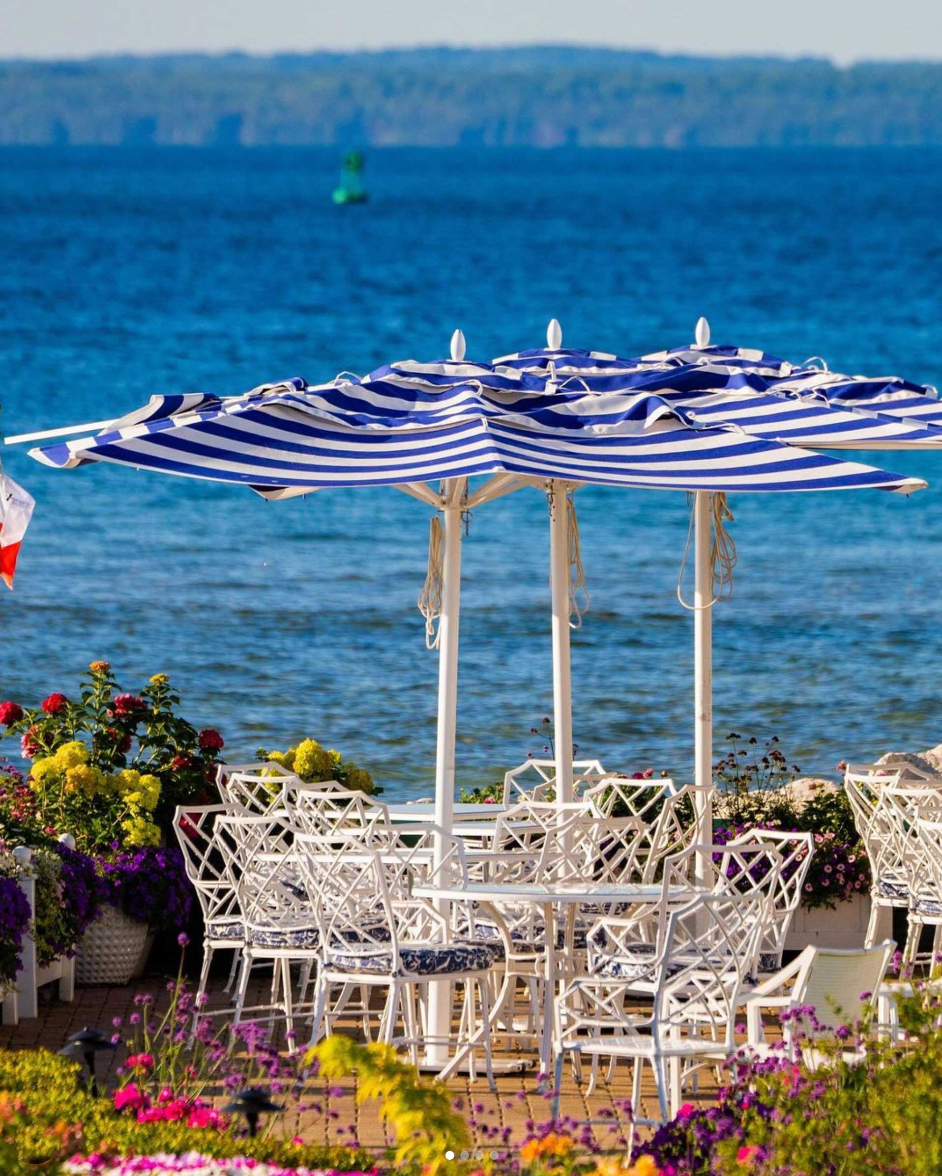 Image of umbrellas and outdoor furniture