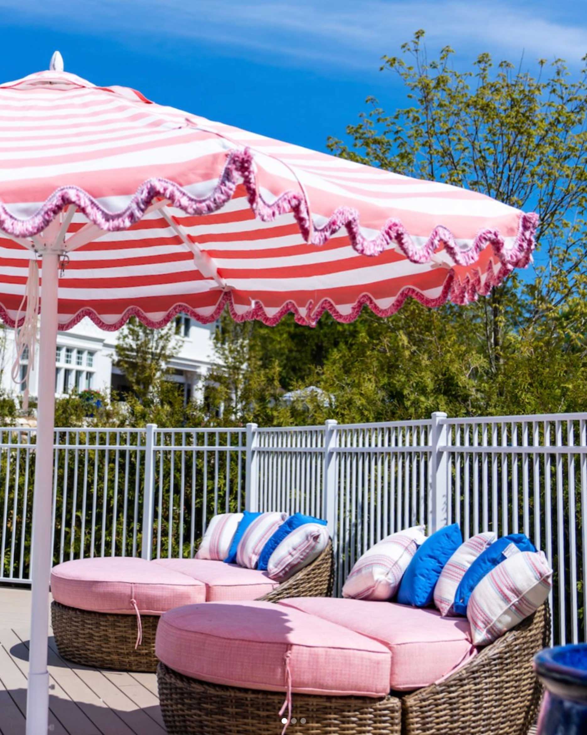 Image of umbrellas and outdoor furniture