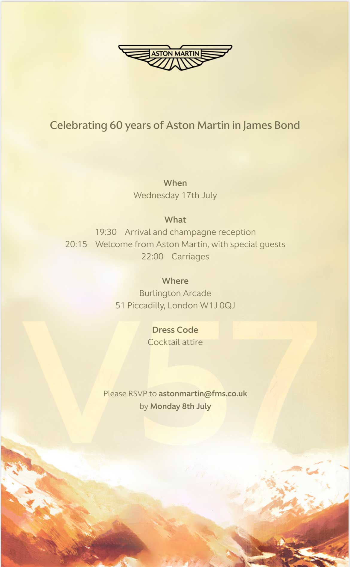 Image of venue for Aston Martin Party